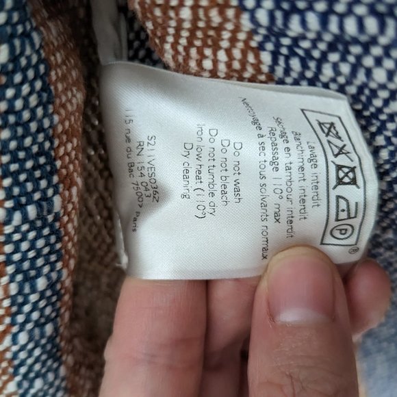 Sezane, Karena Jacket - Blue Brown Jacquard - Picture 11 of 11